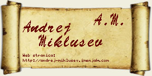 Andrej Miklušev vizit kartica
